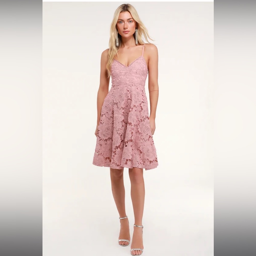 Lulus Floral Lace Dress